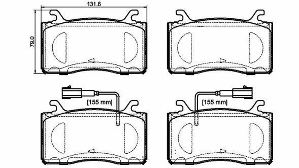 BREMBO Kit de plaquettes de frein frein à disque VORNE