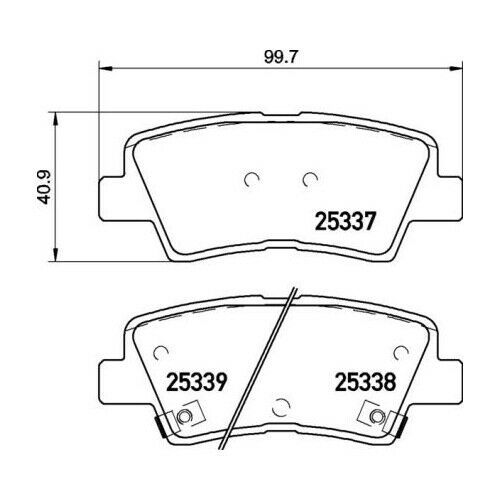 1 Kit de plaquettes de frein, frein à disque BREMBO P 30 106 convient à HYUNDAI