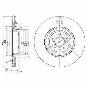 2x DELPHI Disque de frein VORNE pour SUBARU IMPREZA Sedán GD