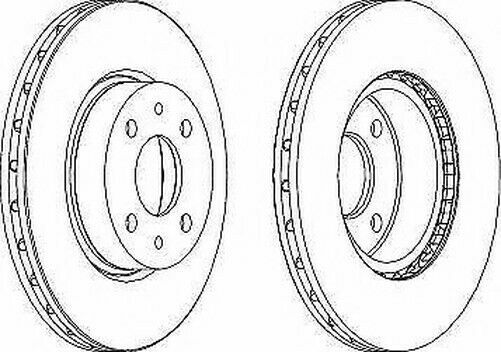 Ferodo DDF178 Frein Disque Set Ventilé Essieu Avant Remplacement 0060805172