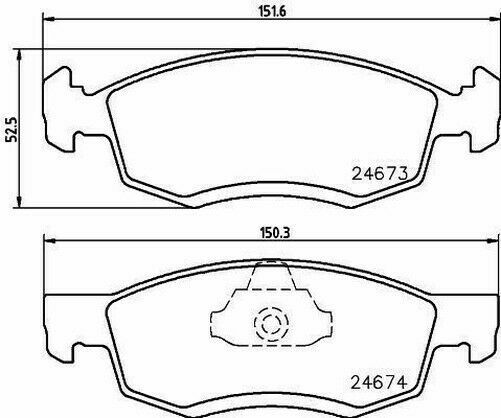 Mintex MDB2962 Kit de patins de frein, disque de frein