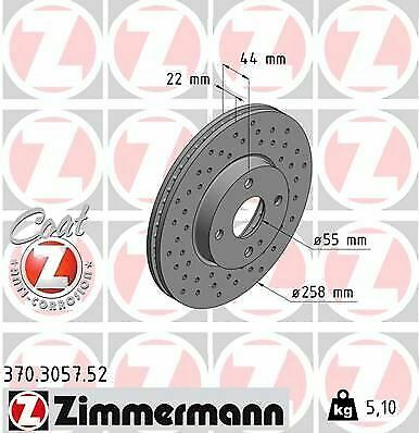 2x ZIMMERMANN Disque de frein VORNE pour MAZDA 2 DL, DJ MX-5 IV ND